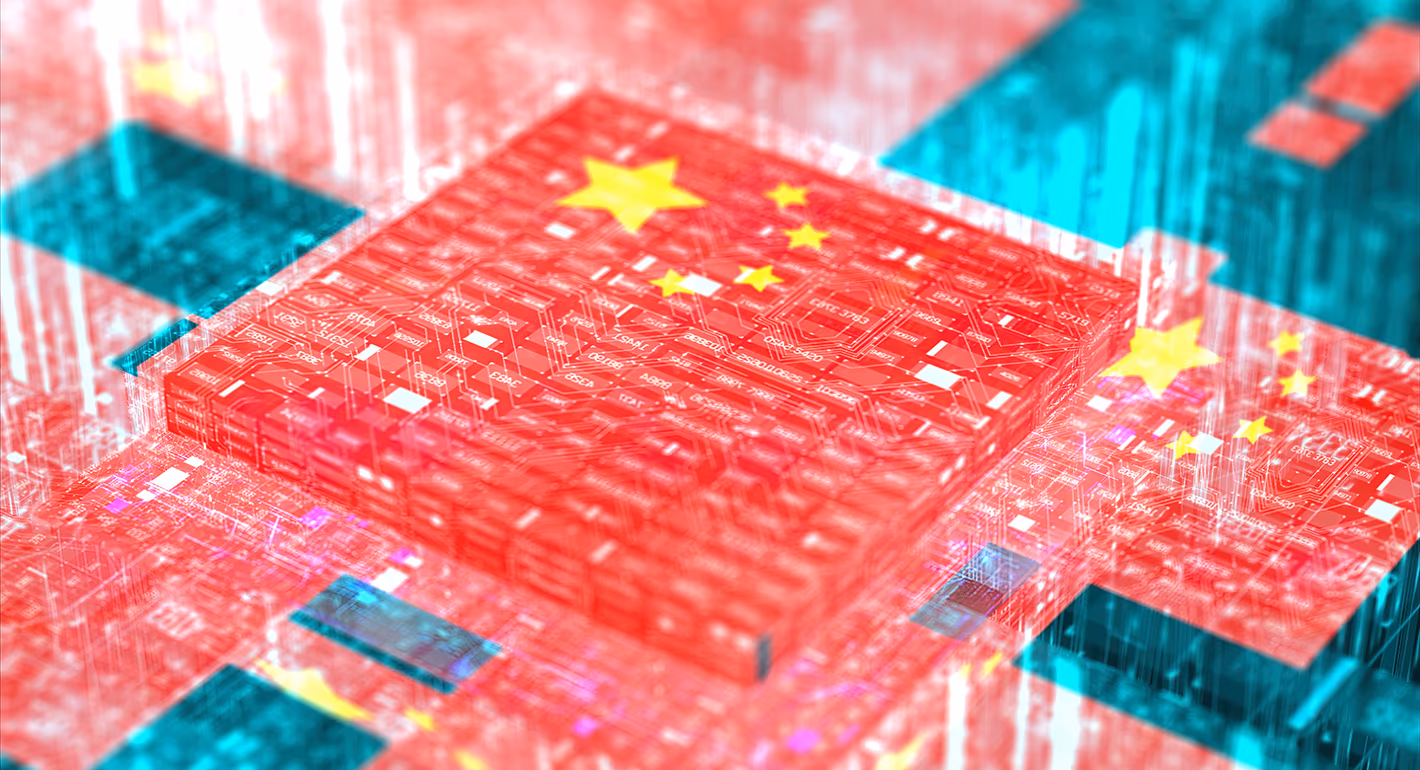 中国のAI技術と政策を象徴する画像