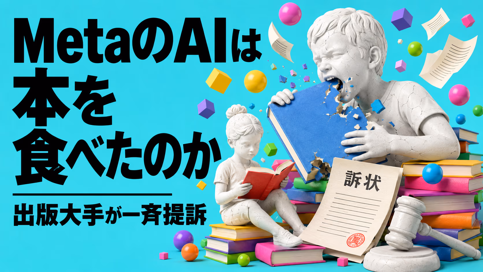 《出版大手が一斉提訴》MetaのAIは"本を食べて"賢くなったのか